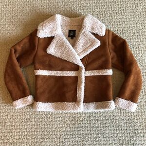 Art Class Faux Suede Sherpa Girls Jacket